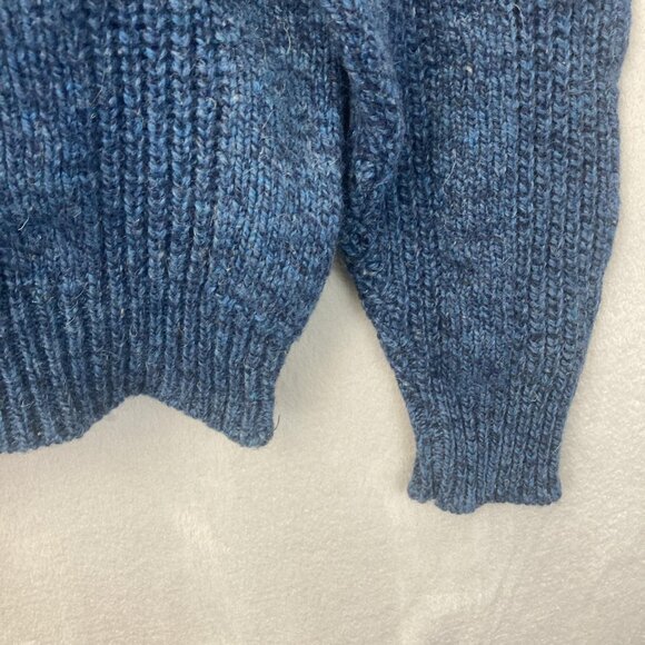 Vintage 90s Boathouse Row Wool Blend Sweater Mens XL Blue Ribbed Made in USA - Picture 7 of 14